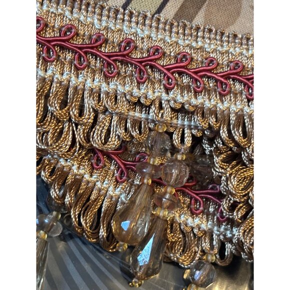 Power Save Light Blocking Curtains 2 Panels 1 Valance Kingsbury New Burgundy Gol - Picture 4 of 8